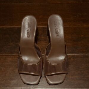 Steve Madden Chocolate Brown Mules